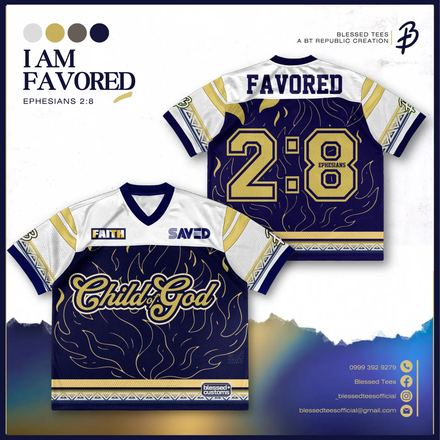 I Am Favored Christian shirt design