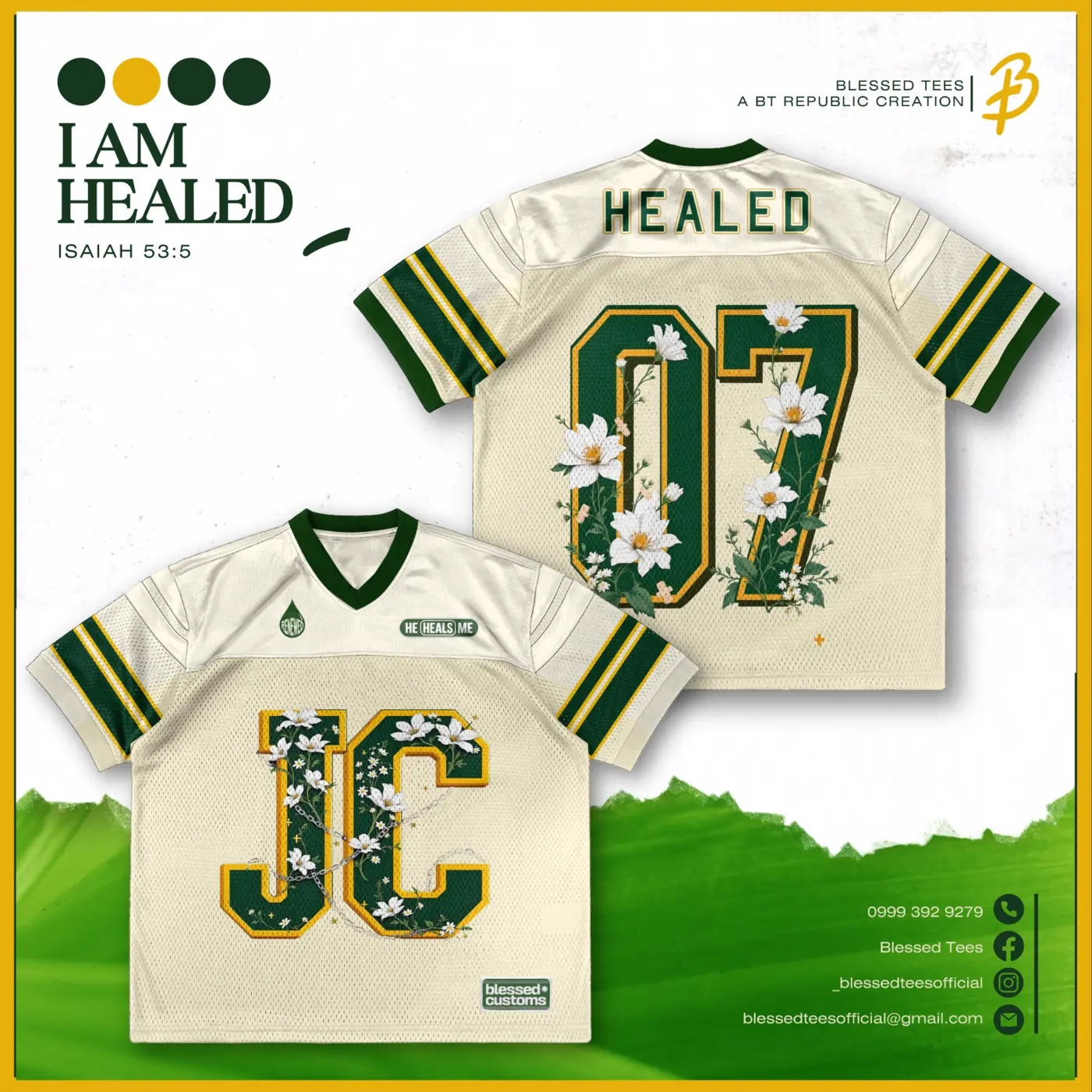 I Am Healed Christian shirt design