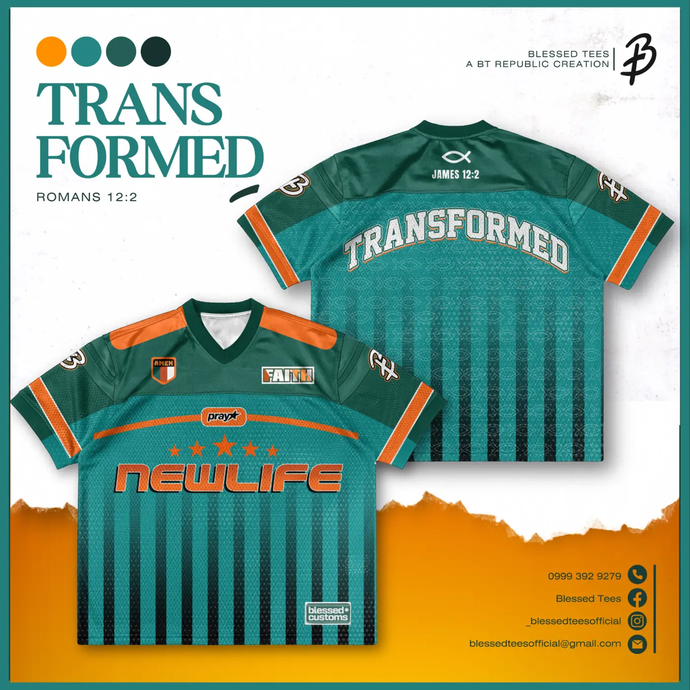 Transformed Christian shirt design